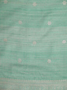 Seafoam Green Booti Dupion Silk Handloom Banarasi Suit - Sacred Weaves