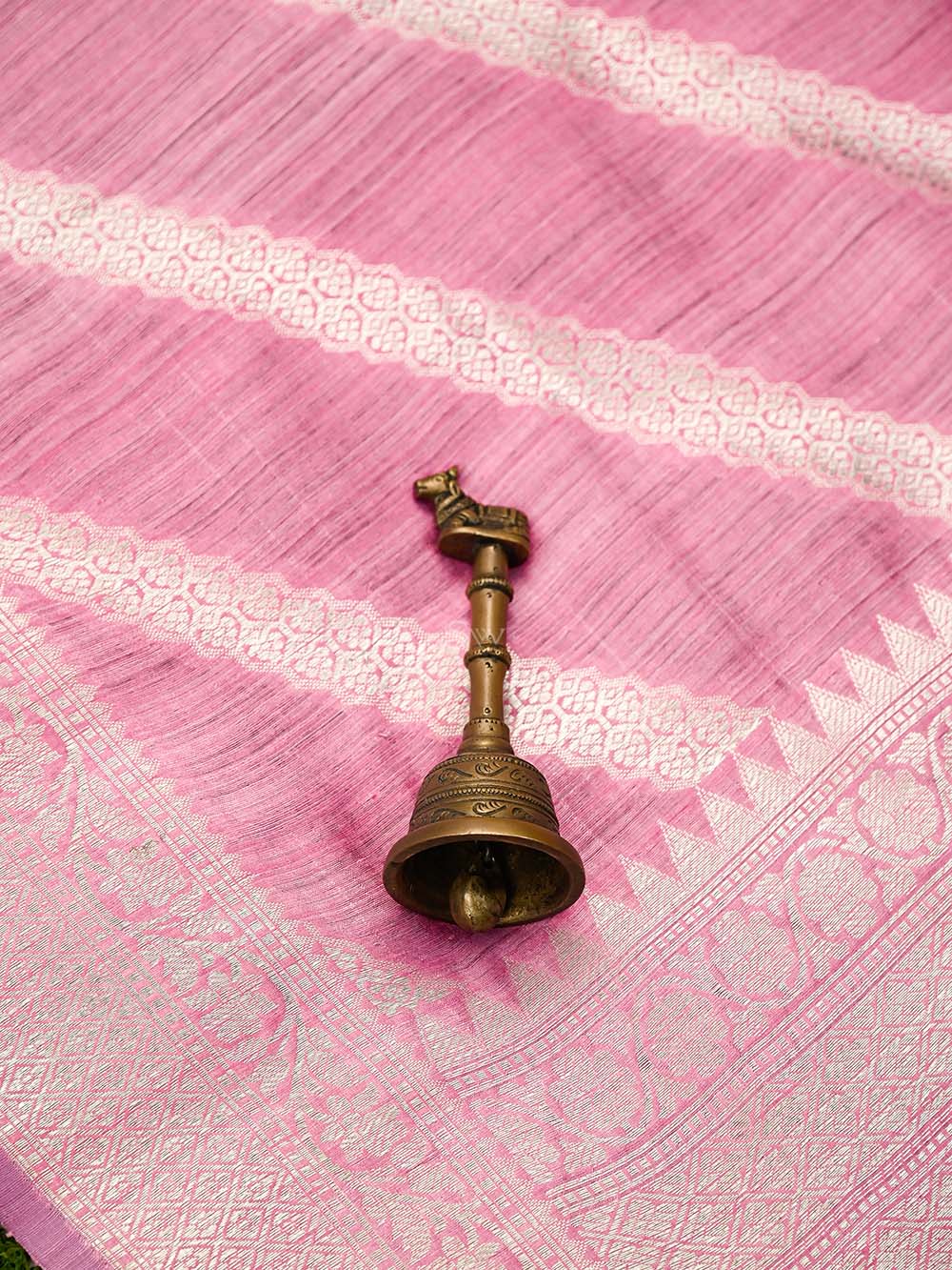 Sea Green Booti Dupion Silk Handloom Banarasi Suit - Sacred Weaves