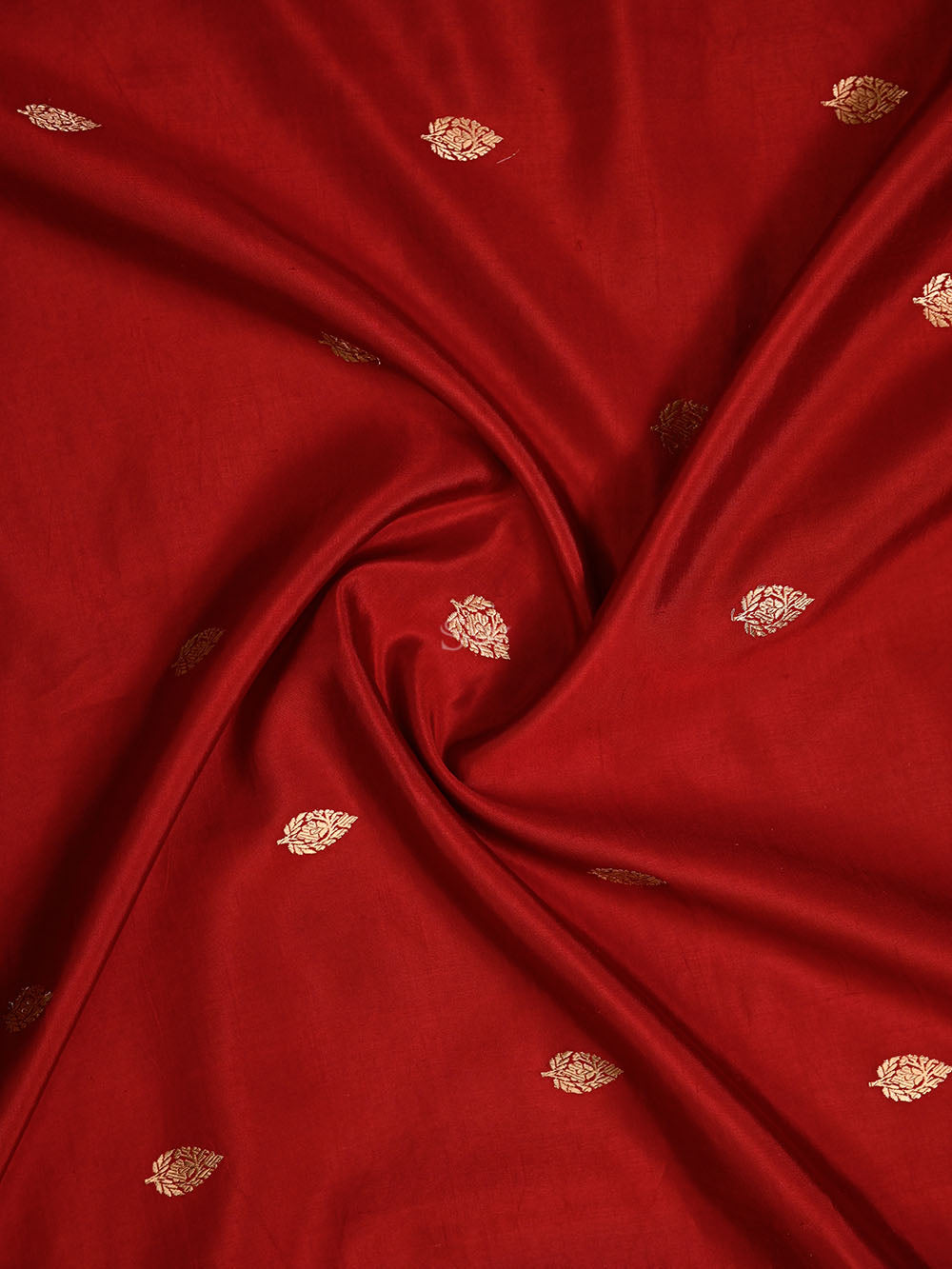 Maroon Booti Katan Silk Handloom Banarasi Saree - Sacred Weaves