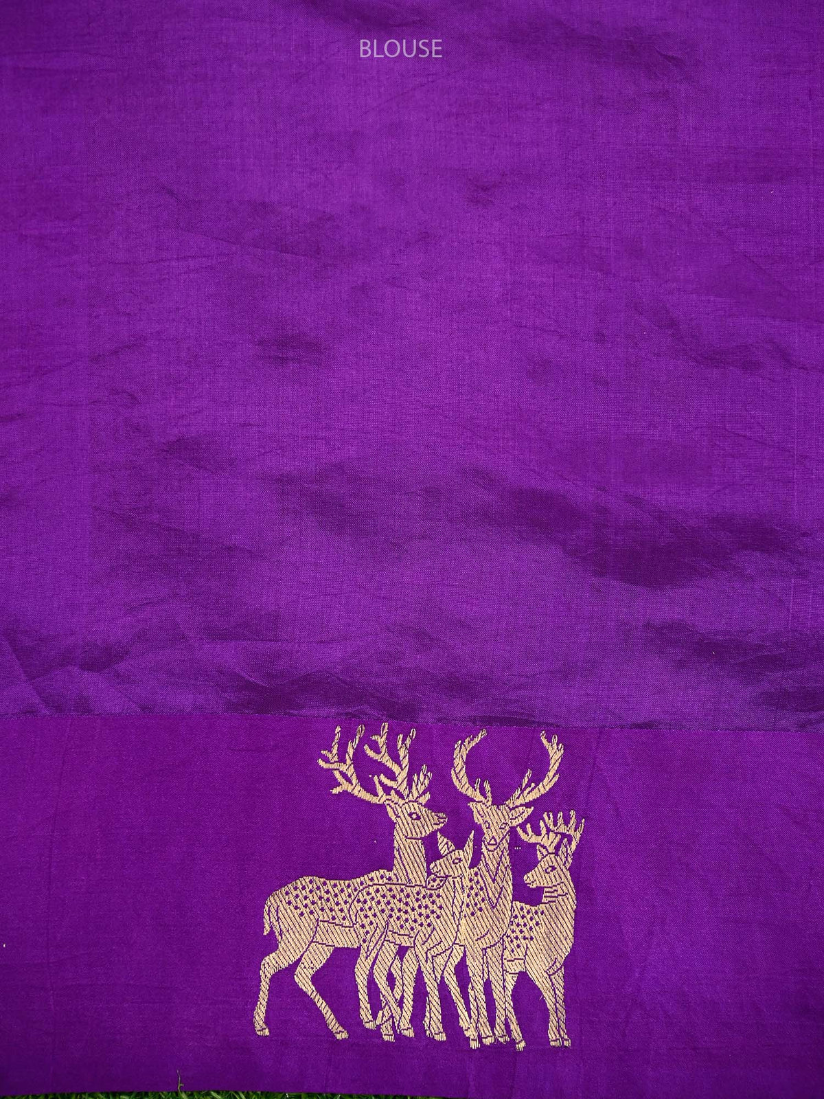 Purple Booti Katan Silk Handloom Banarasi Saree