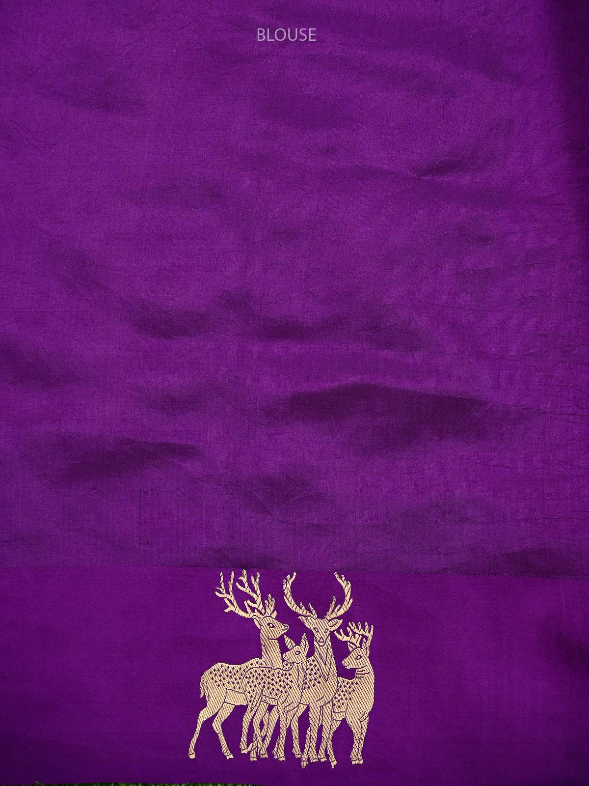Purple Booti Katan Silk Handloom Banarasi Saree