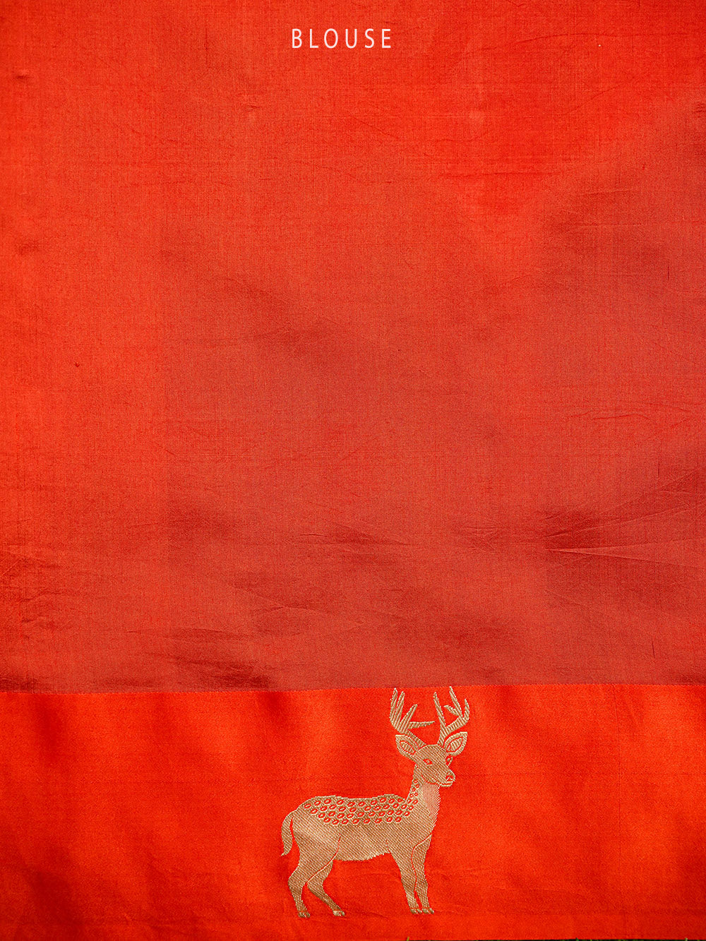 Orange Booti Katan Silk Handloom Banarasi Saree