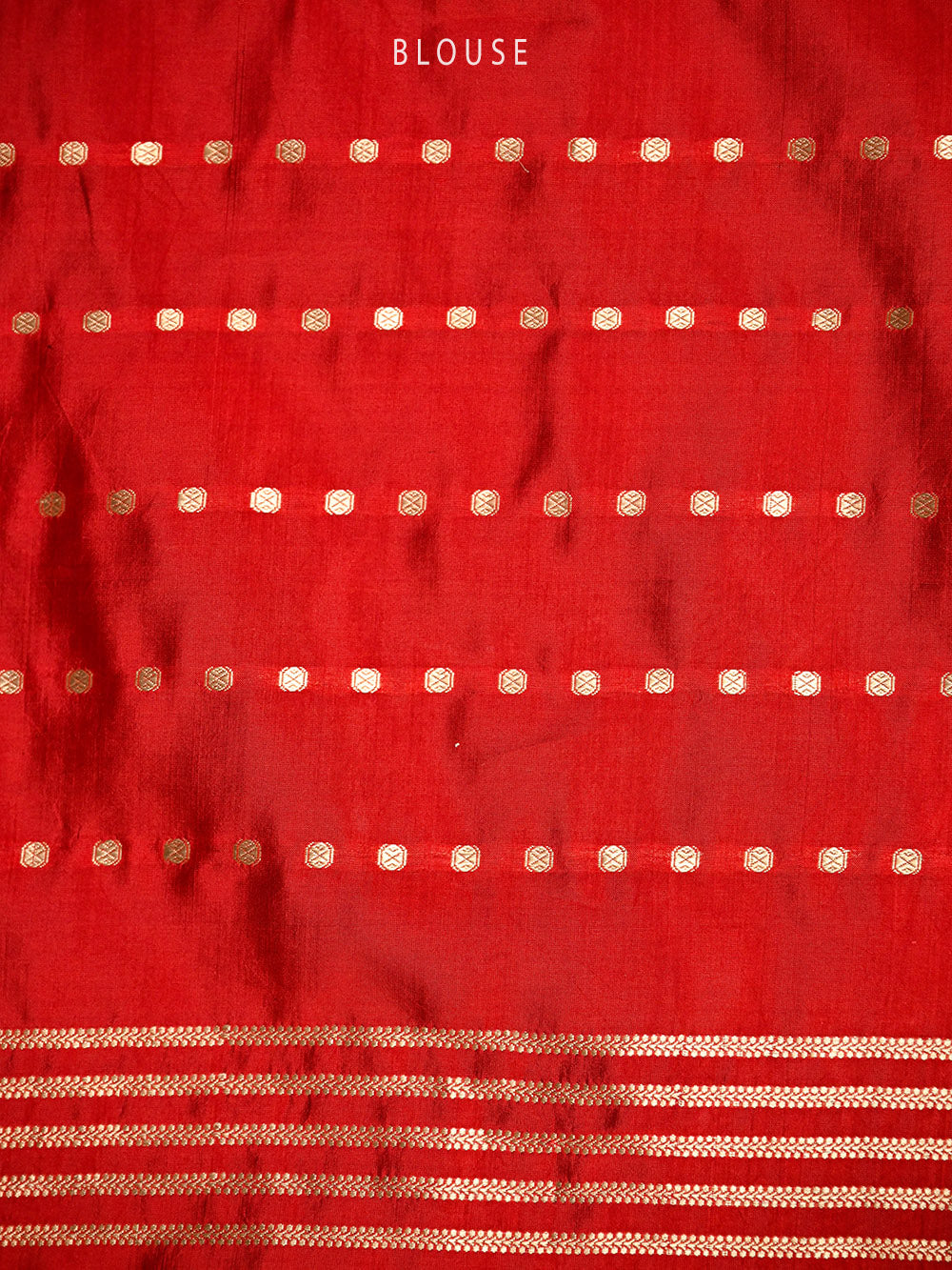 Dark Red Booti Katan Silk Handloom Banarasi Saree