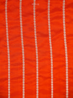 Orange Boota Katan Silk Handloom Banarasi Saree - Sacred Weaves