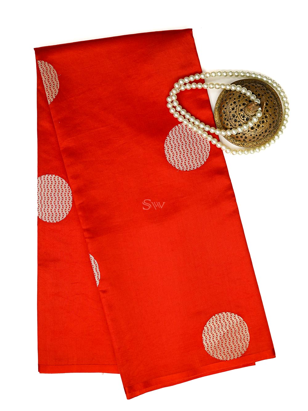 Red Sona Rupa Boota Katan Silk Handloom Banarasi Saree