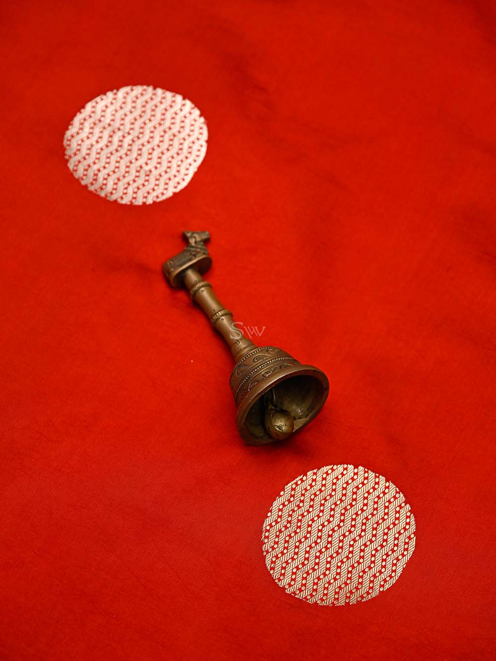 Red Sona Rupa Boota Katan Silk Handloom Banarasi Saree