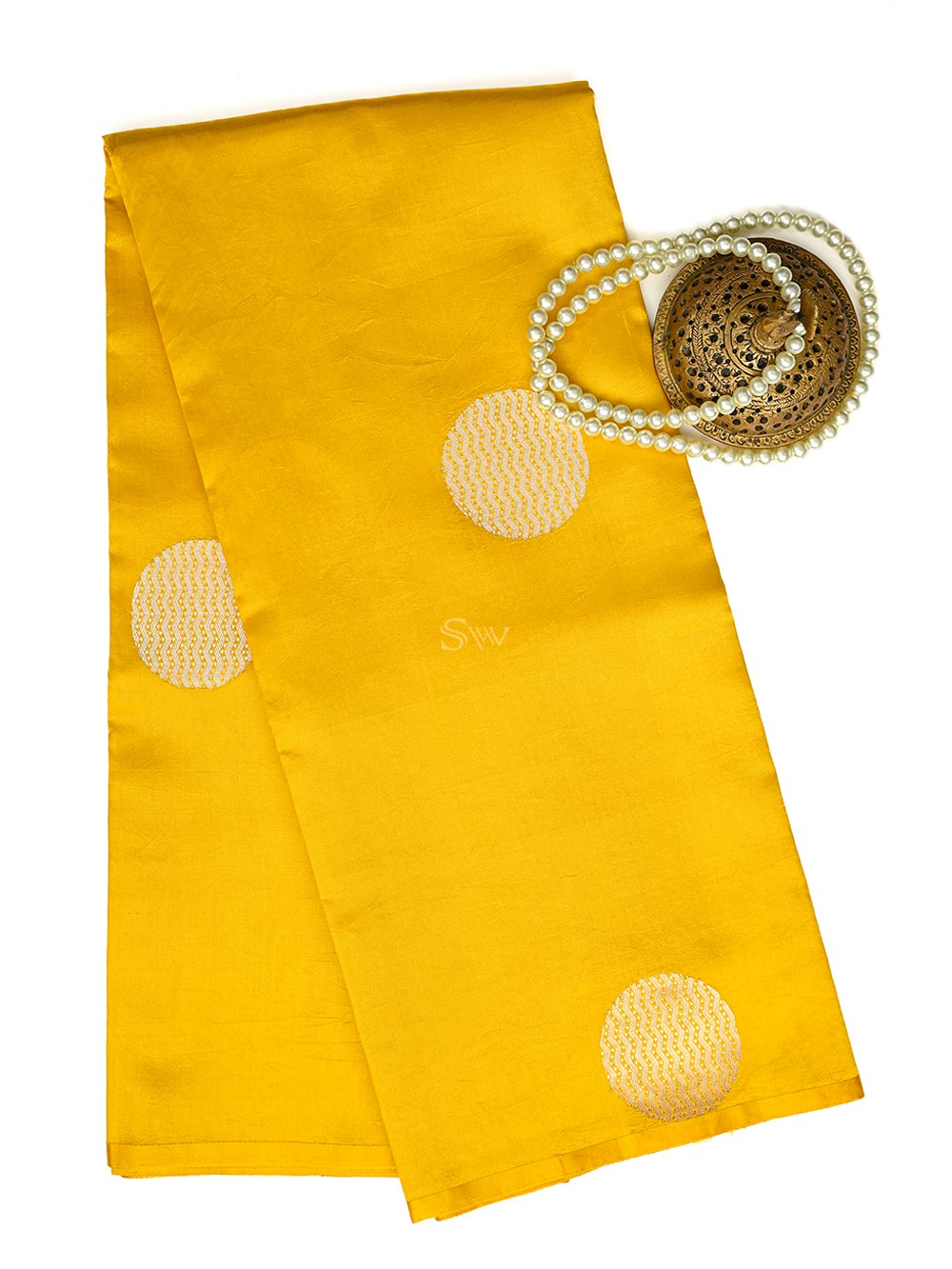 Yellow Sona Rupa Boota Katan Silk Handloom Banarasi Saree