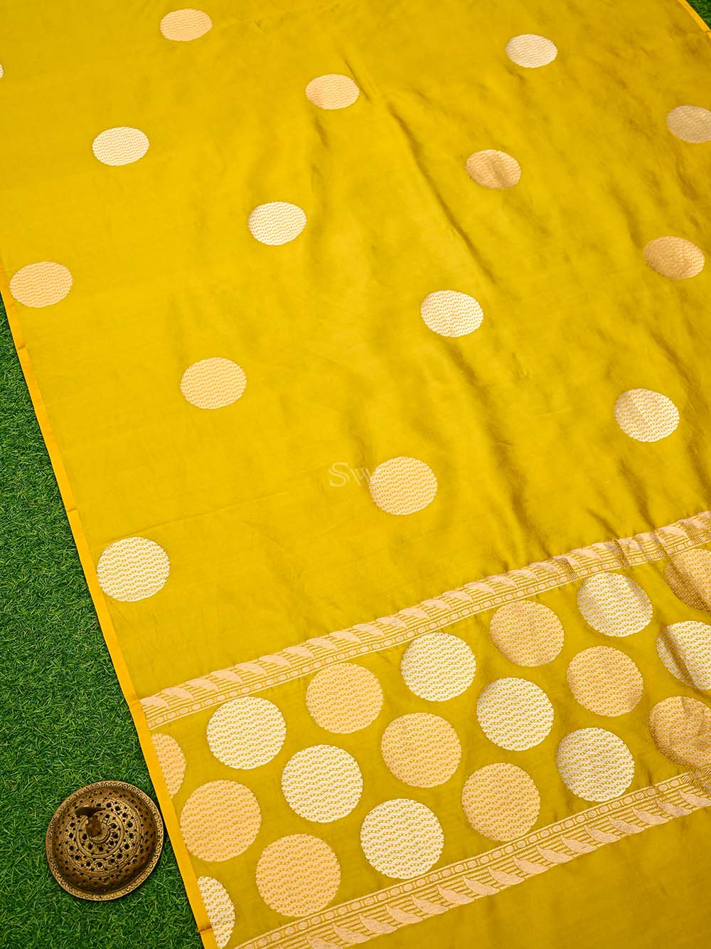 Yellow Sona Rupa Boota Katan Silk Handloom Banarasi Saree