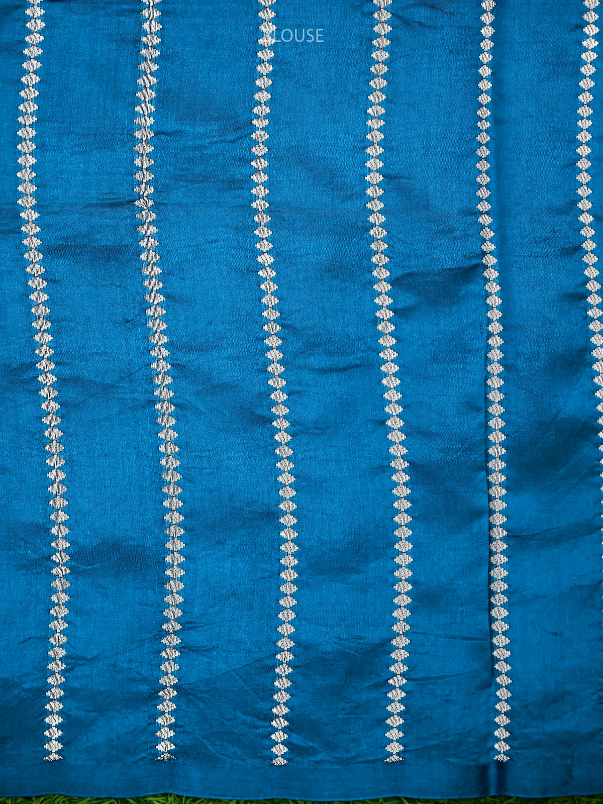 Midnight Blue Boota Katan Silk Handloom Banarasi Saree - Sacred Weaves