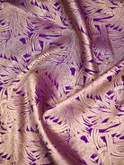 Purple Silk Shikargah Brocade Handloom Banarasi Saree - Sacred Weaves
