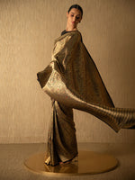 Black Meenakari Silk Brocade Handloom Banarasi Saree