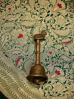 Bottle Green Meenakari Silk Brocade Handloom Banarasi Saree - Sacred Weaves