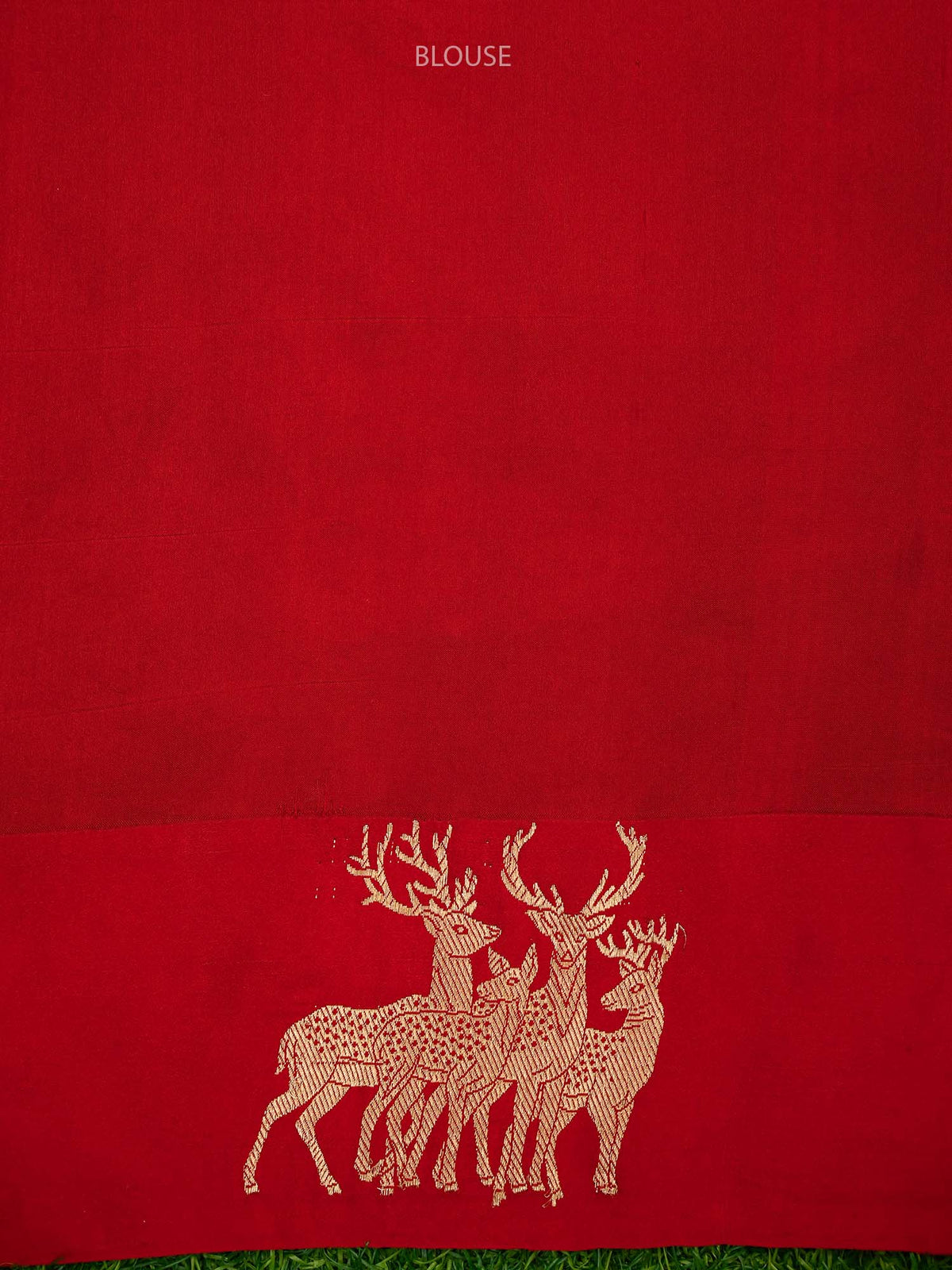 Red Booti Katan Silk Handloom Banarasi Saree