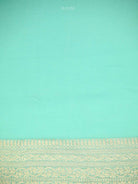 Aqua Green Jaal Khaddi Georgette Handloom Banarasi Saree - Sacred Weaves