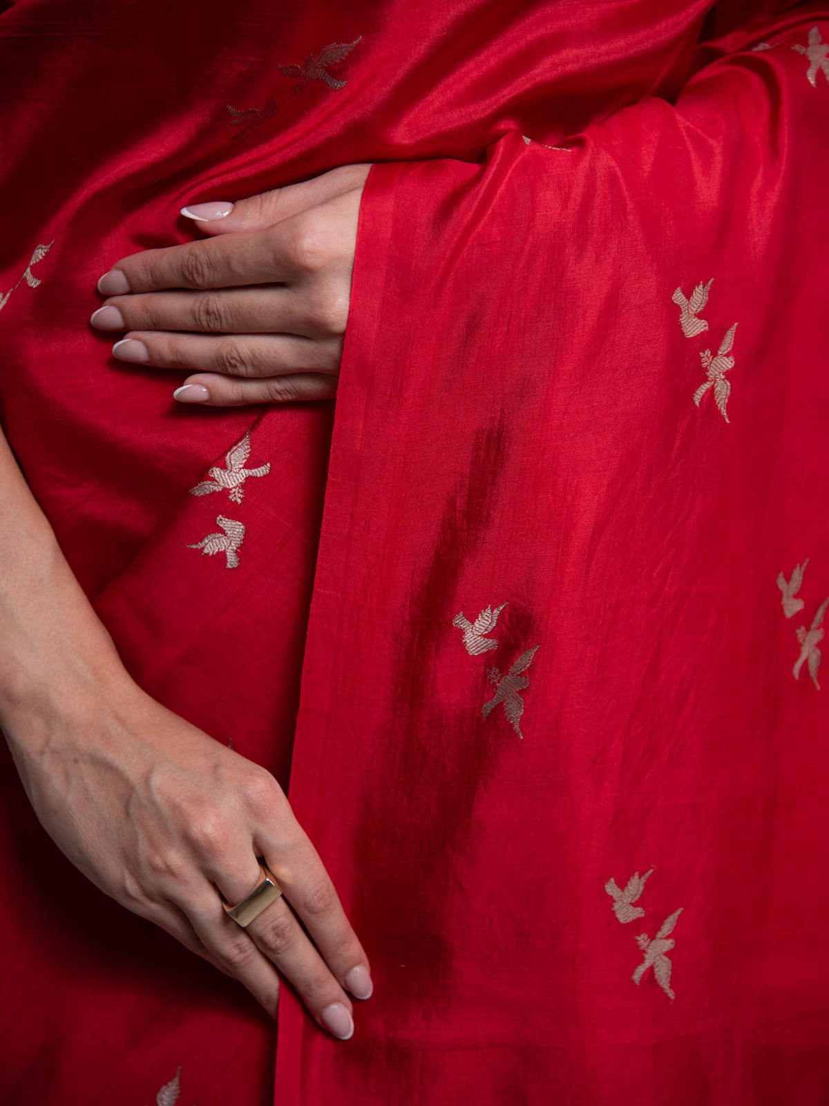 Red Meenakari Pure Silk Handloom Banarasi Saree