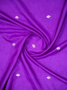 Purple Booti Pure Silk Handloom Banarasi Saree - Sacred Weaves