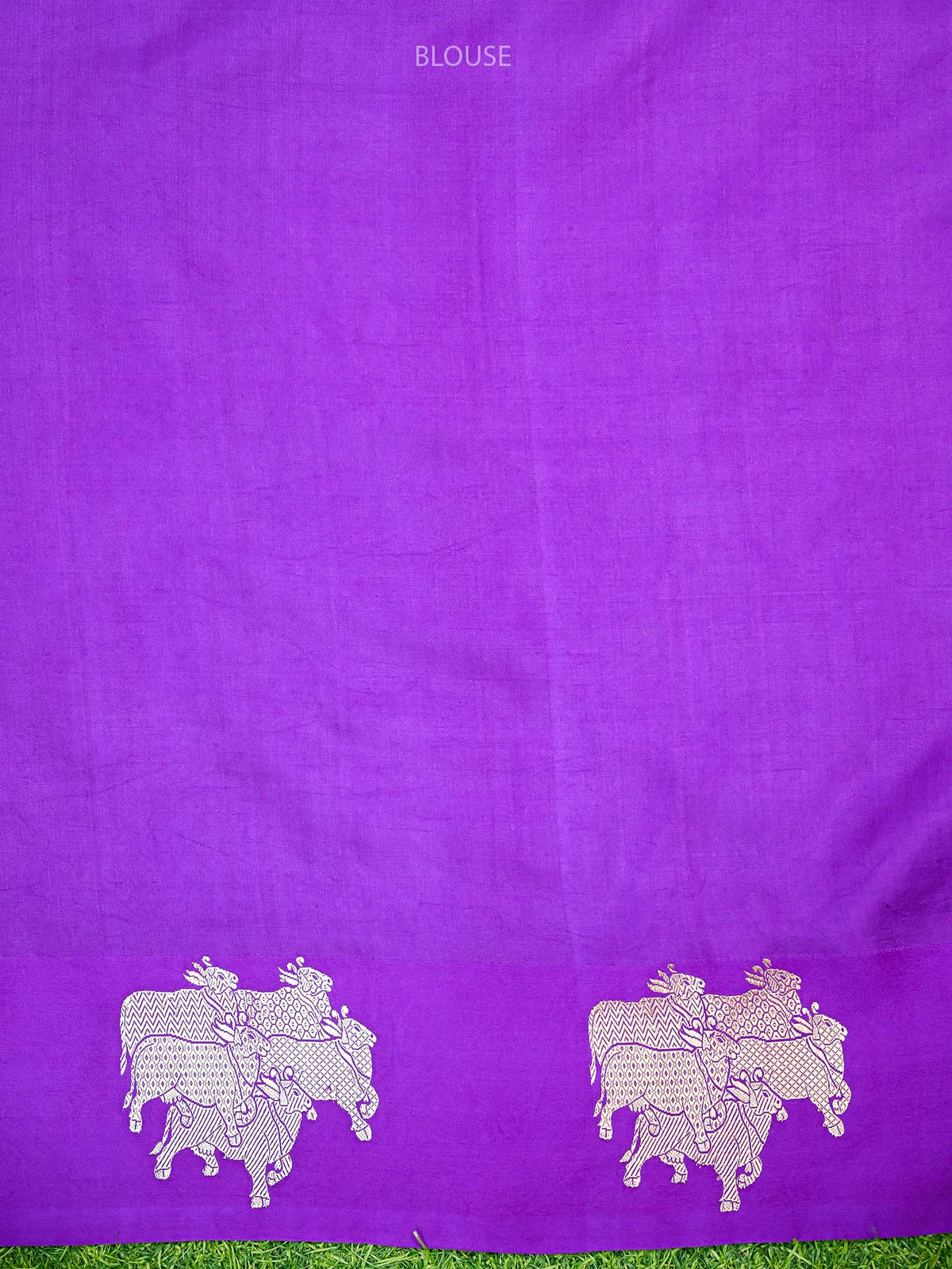 Purple Booti Pure Silk Handloom Banarasi Saree - Sacred Weaves