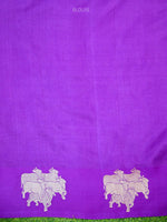 Purple Booti Pure Silk Handloom Banarasi Saree - Sacred Weaves