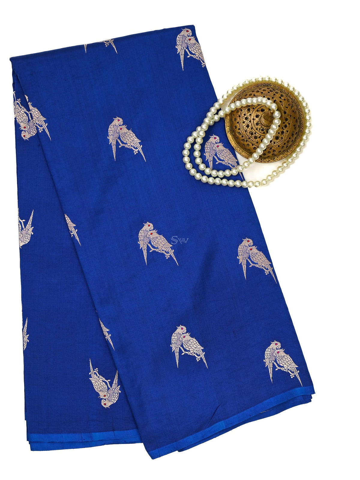 Blue Meenakari Katan Silk Handloom Banarasi Saree