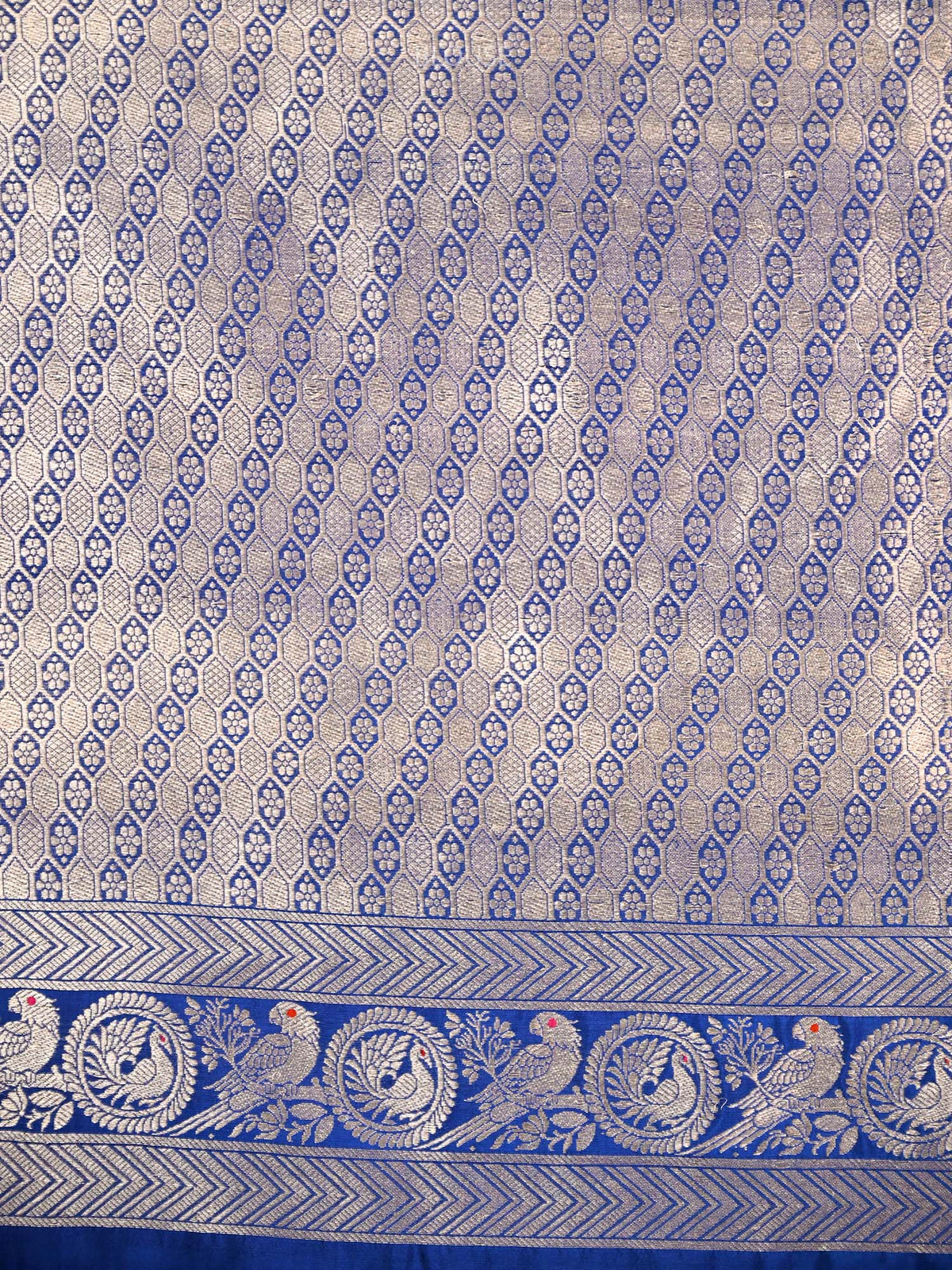 Blue Meenakari Katan Silk Handloom Banarasi Saree