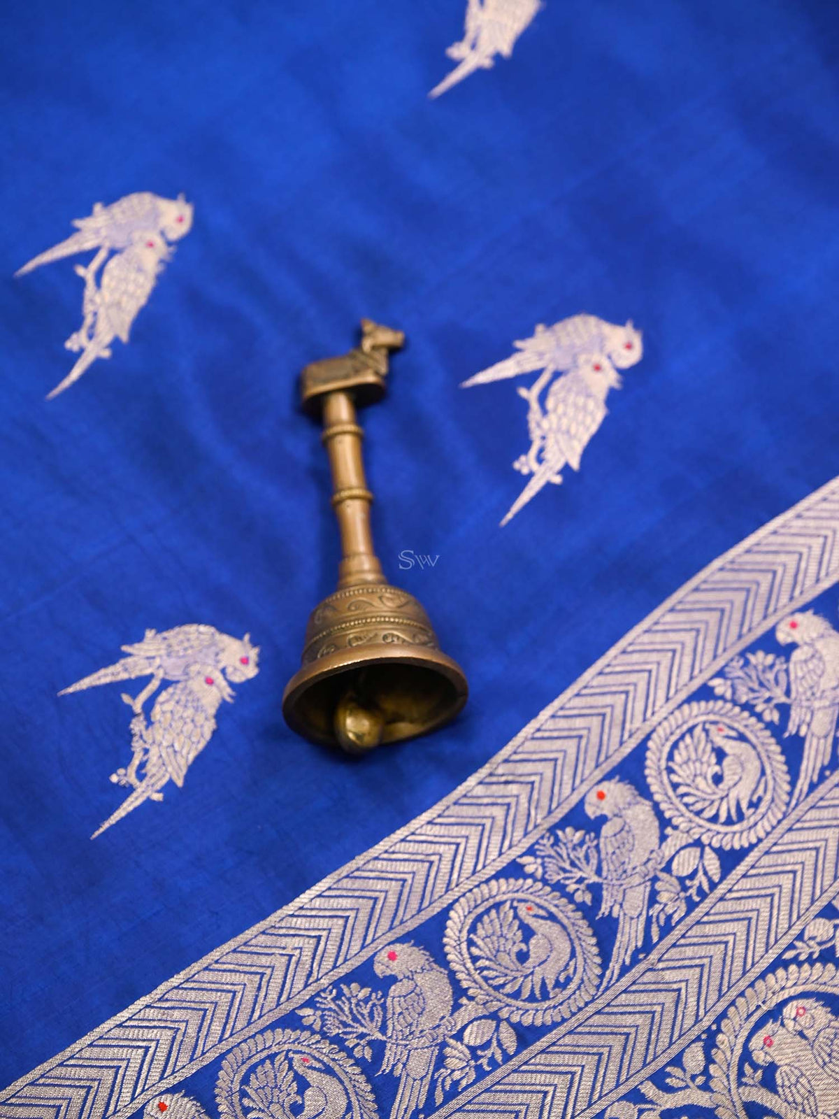 Blue Meenakari Katan Silk Handloom Banarasi Saree