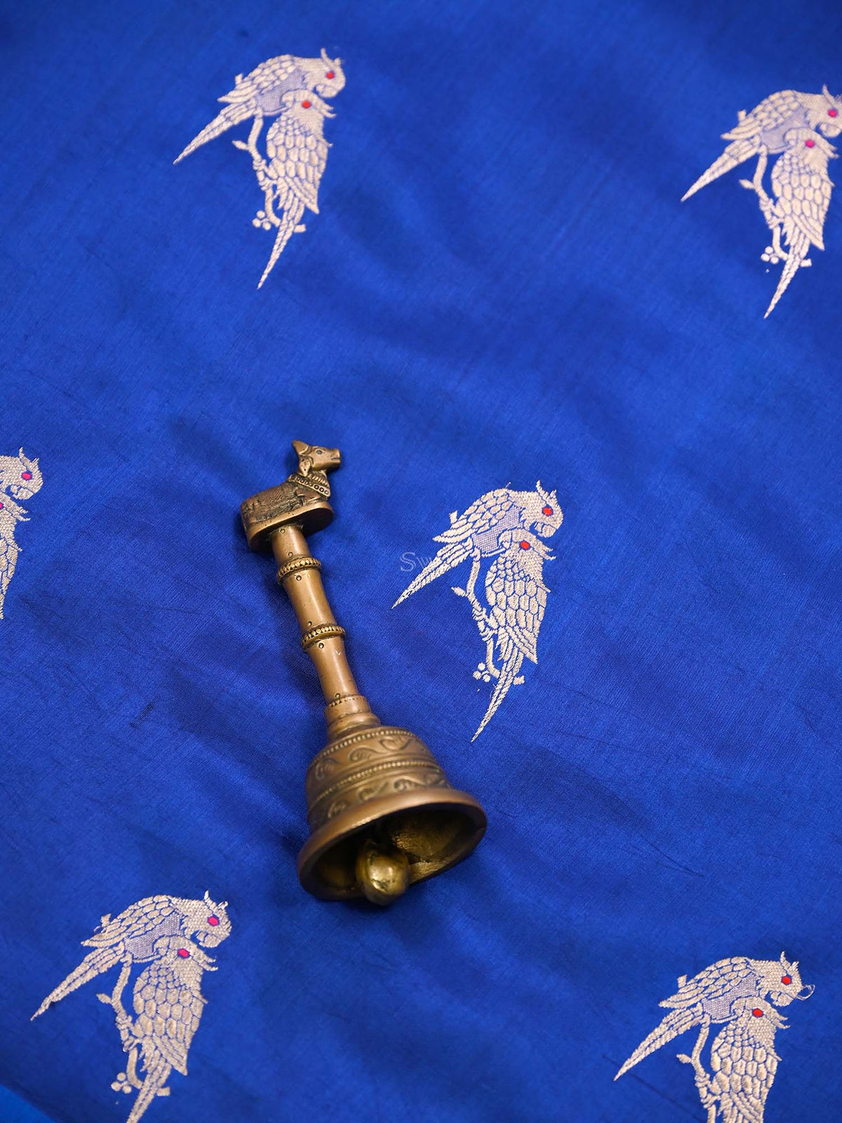 Blue Meenakari Katan Silk Handloom Banarasi Saree