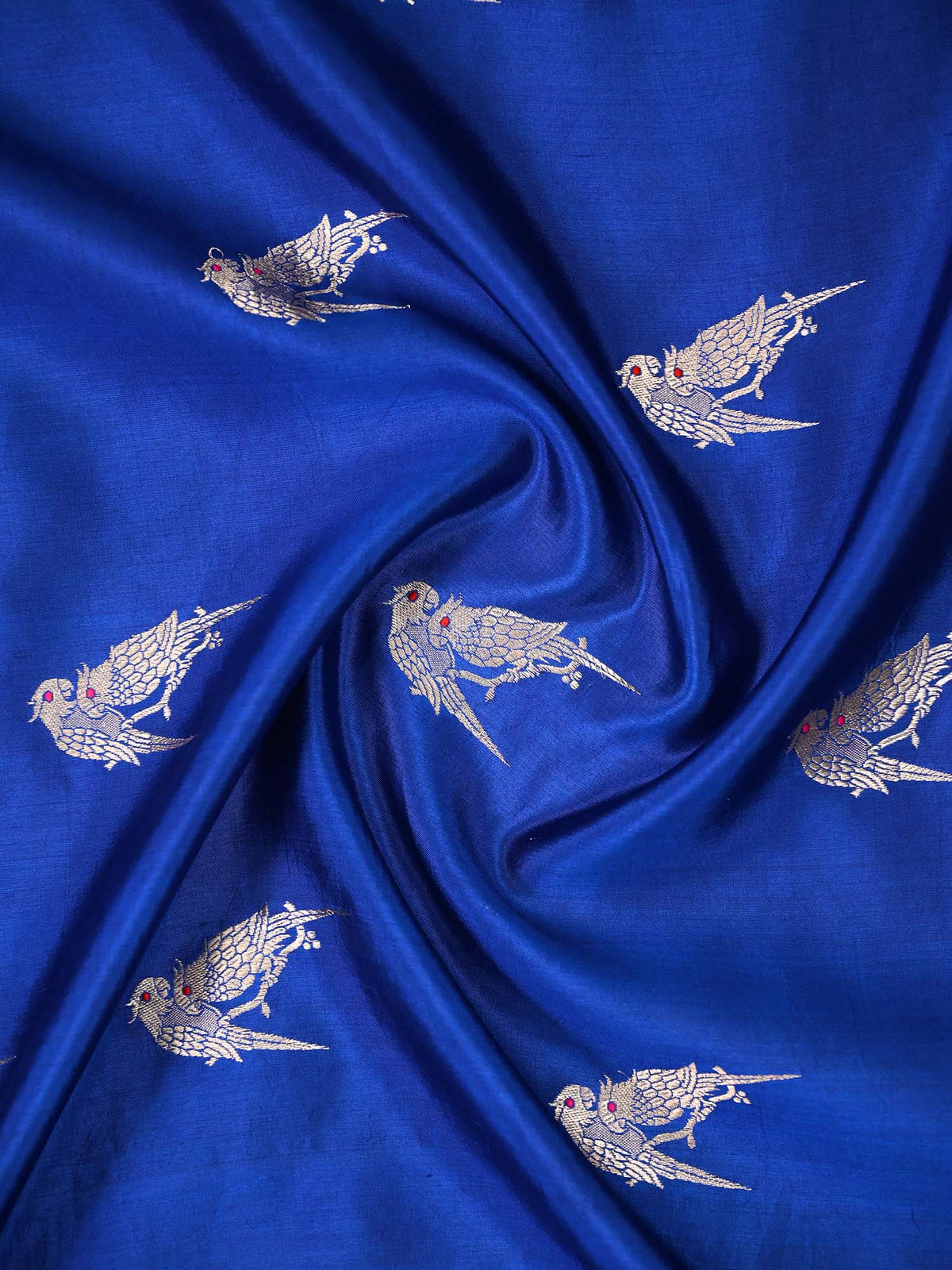 Blue Meenakari Katan Silk Handloom Banarasi Saree