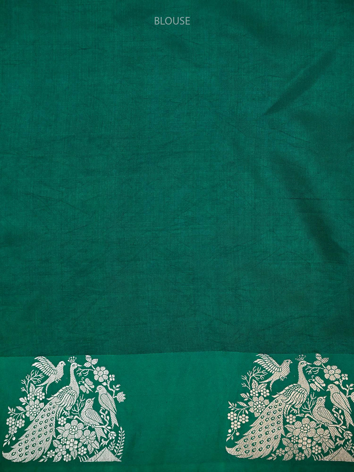 Bottle Green Meenakari Katan Silk Handloom Banarasi Saree