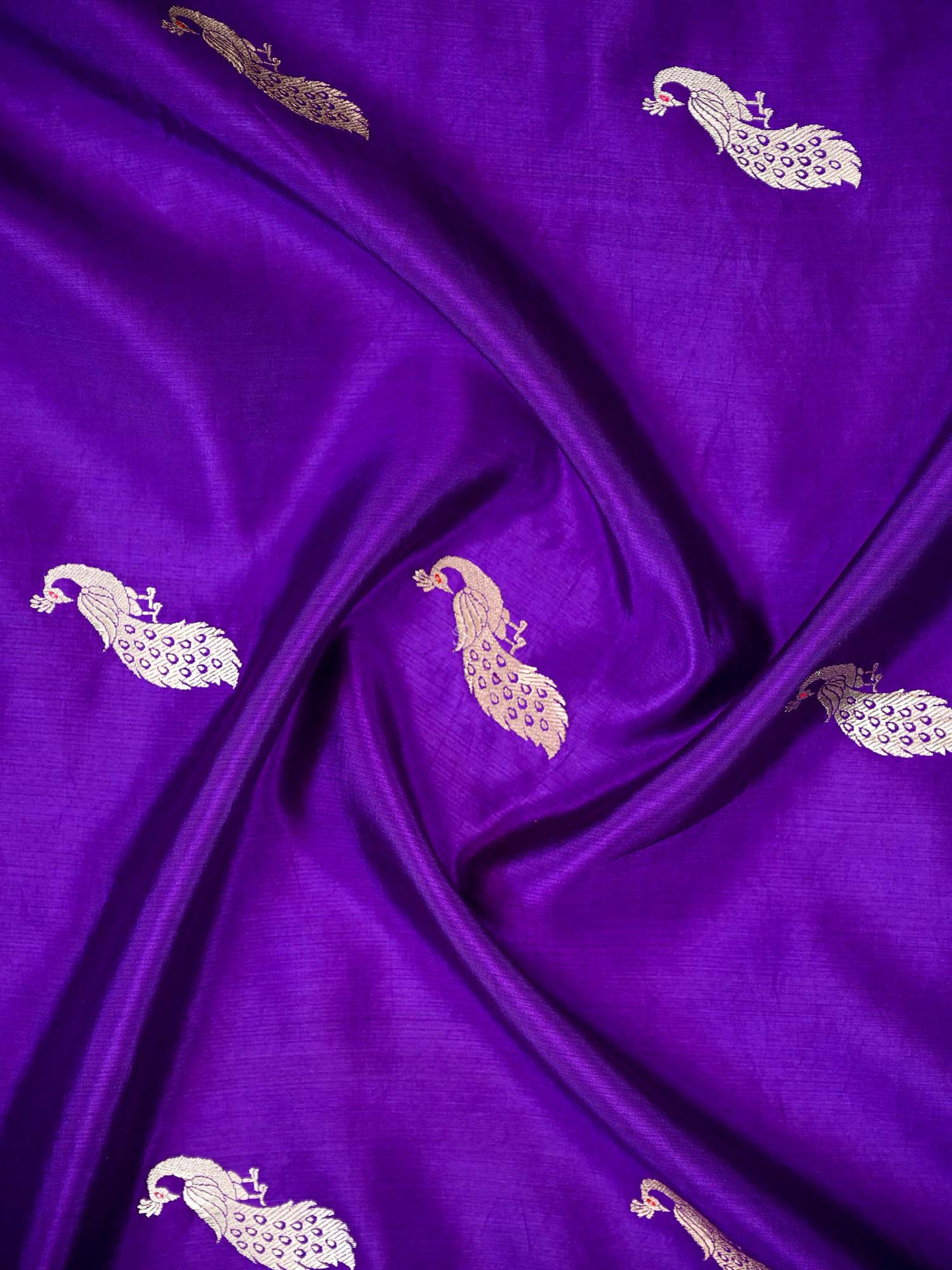 Purple Meenakari Katan Silk Handloom Banarasi Saree