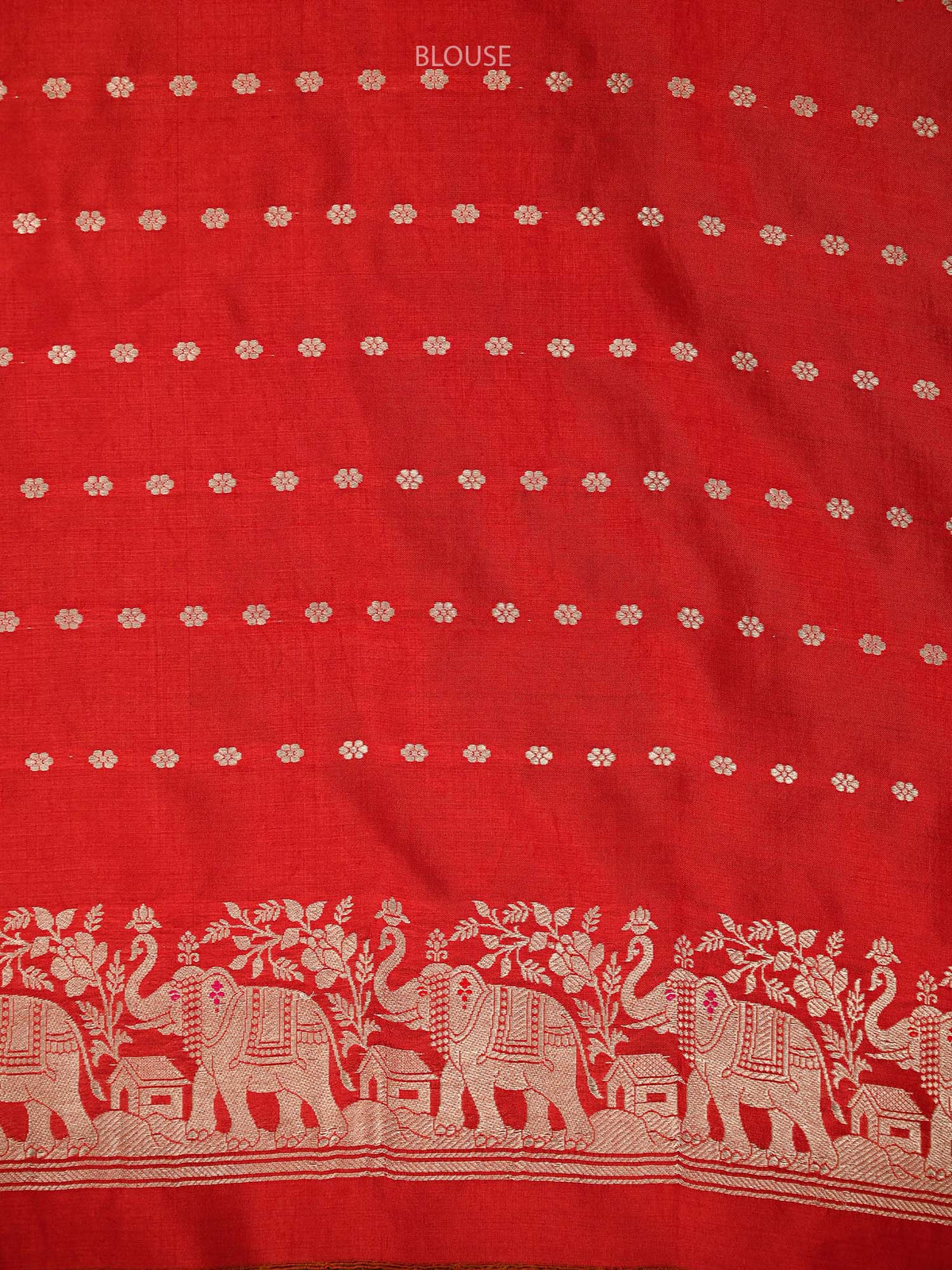 Red Meenakari Katan Silk Handloom Banarasi Saree