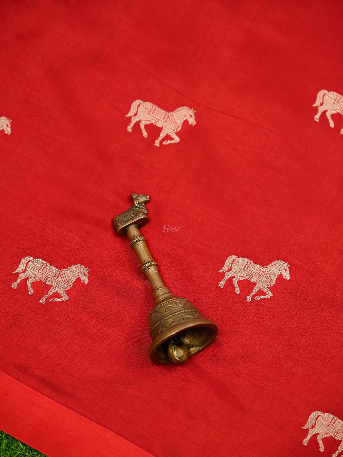 Red Meenakari Katan Silk Handloom Banarasi Saree