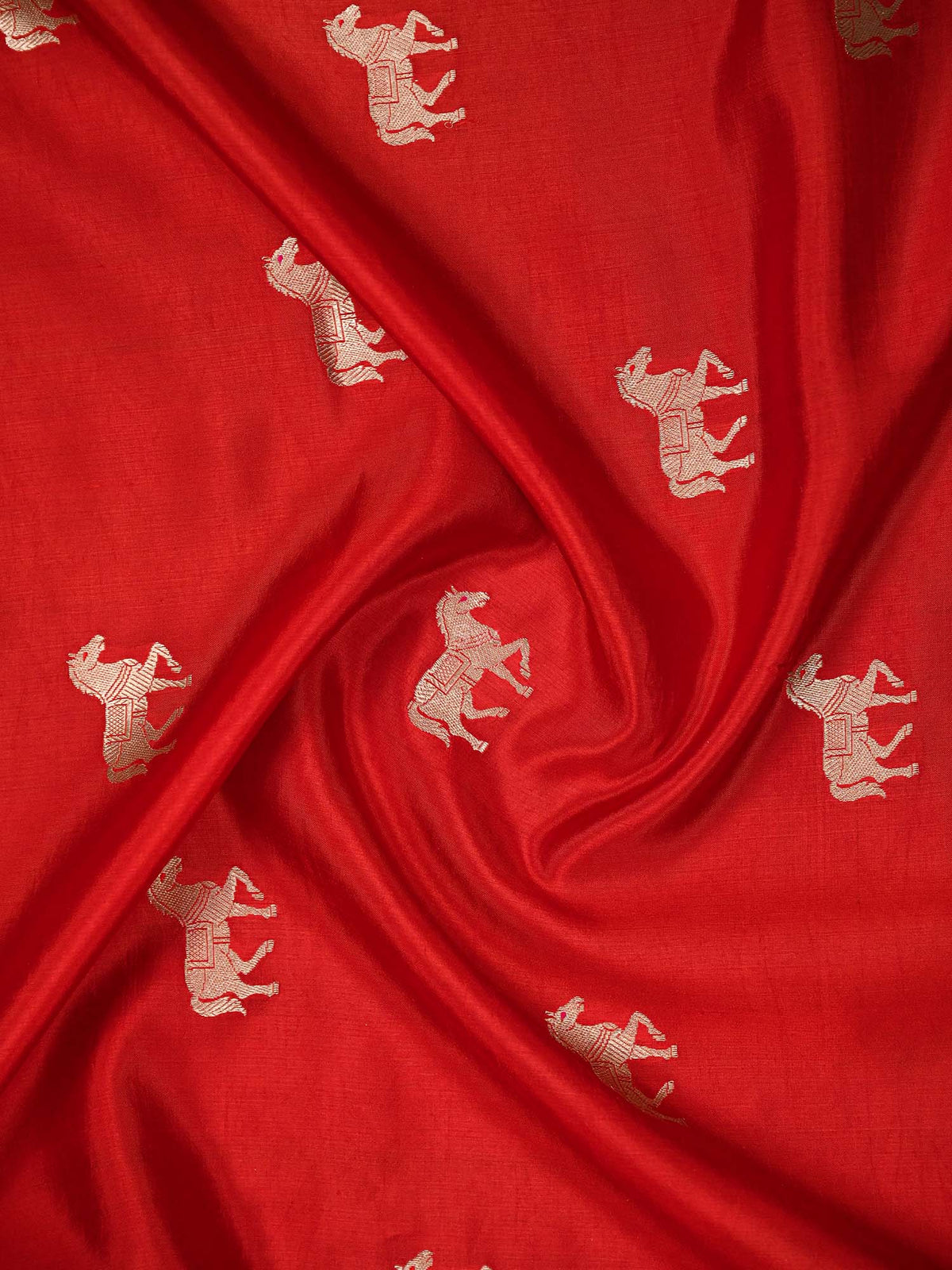 Red Meenakari Katan Silk Handloom Banarasi Saree