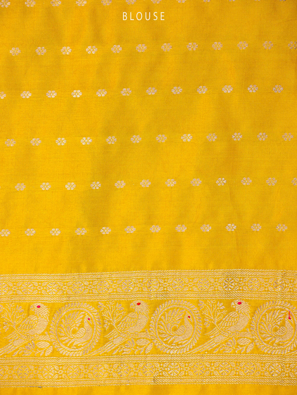 Mustard Meenakari Booti Katan Silk Handloom Banarasi Saree