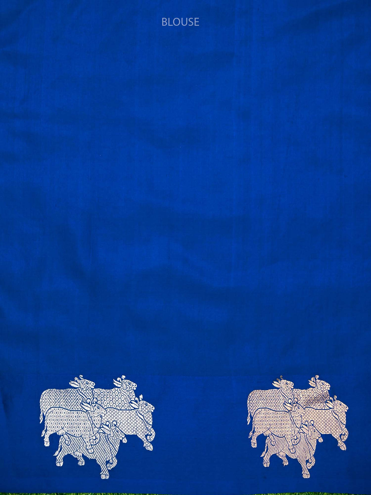 Blue Booti Katan Silk Handloom Banarasi Saree