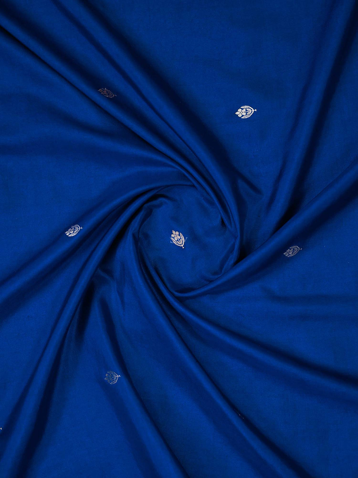 Blue Booti Katan Silk Handloom Banarasi Saree