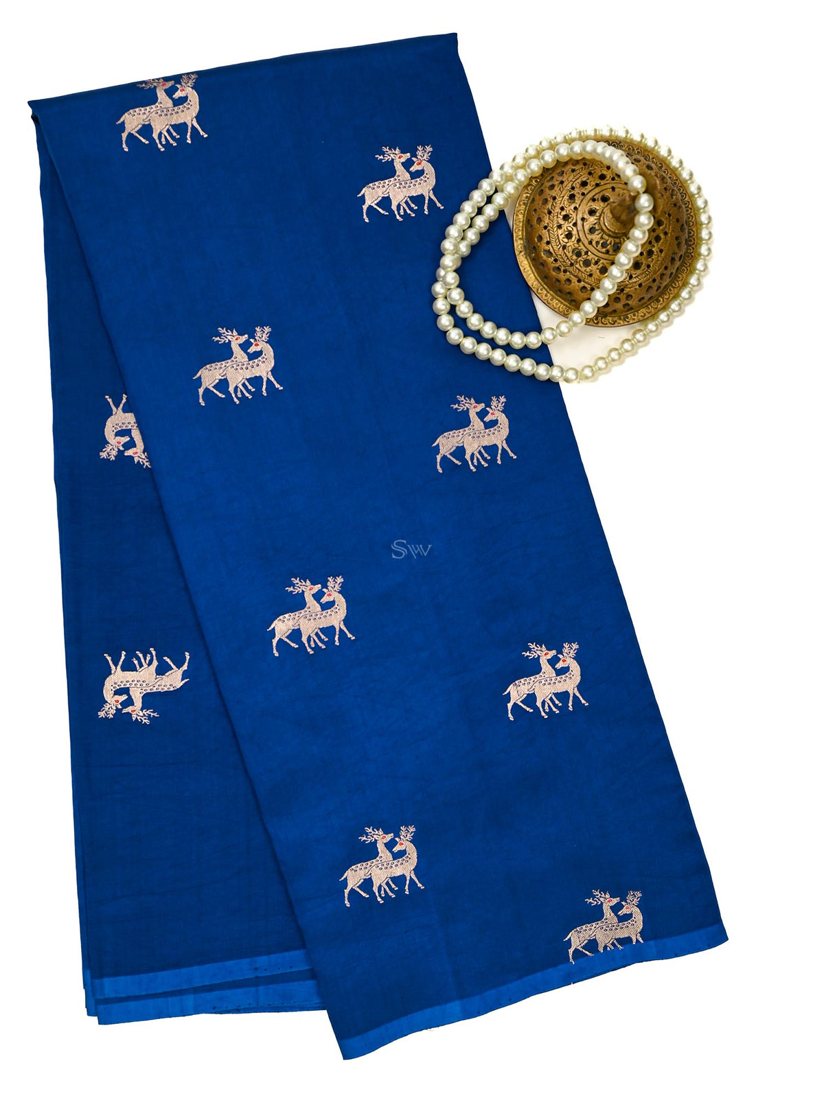 Blue Meenakari Katan Silk Handloom Banarasi Saree