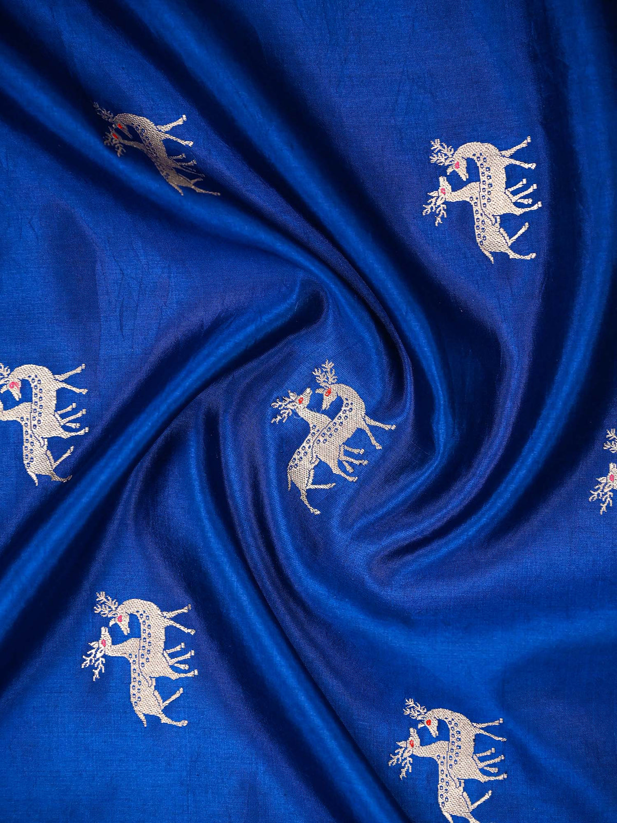 Blue Meenakari Katan Silk Handloom Banarasi Saree