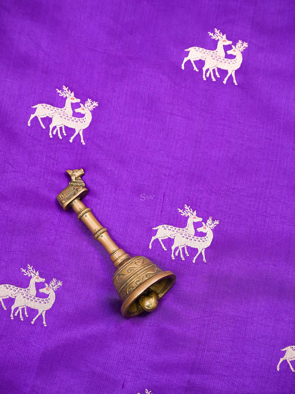 Purple Meenakari Katan Silk Handloom Banarasi Saree