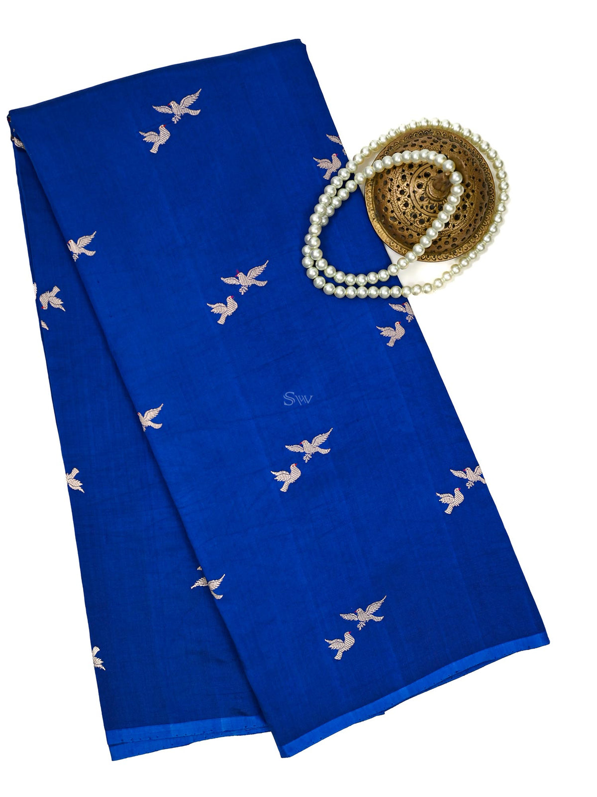 Blue Meenakari Katan Silk Handloom Banarasi Saree