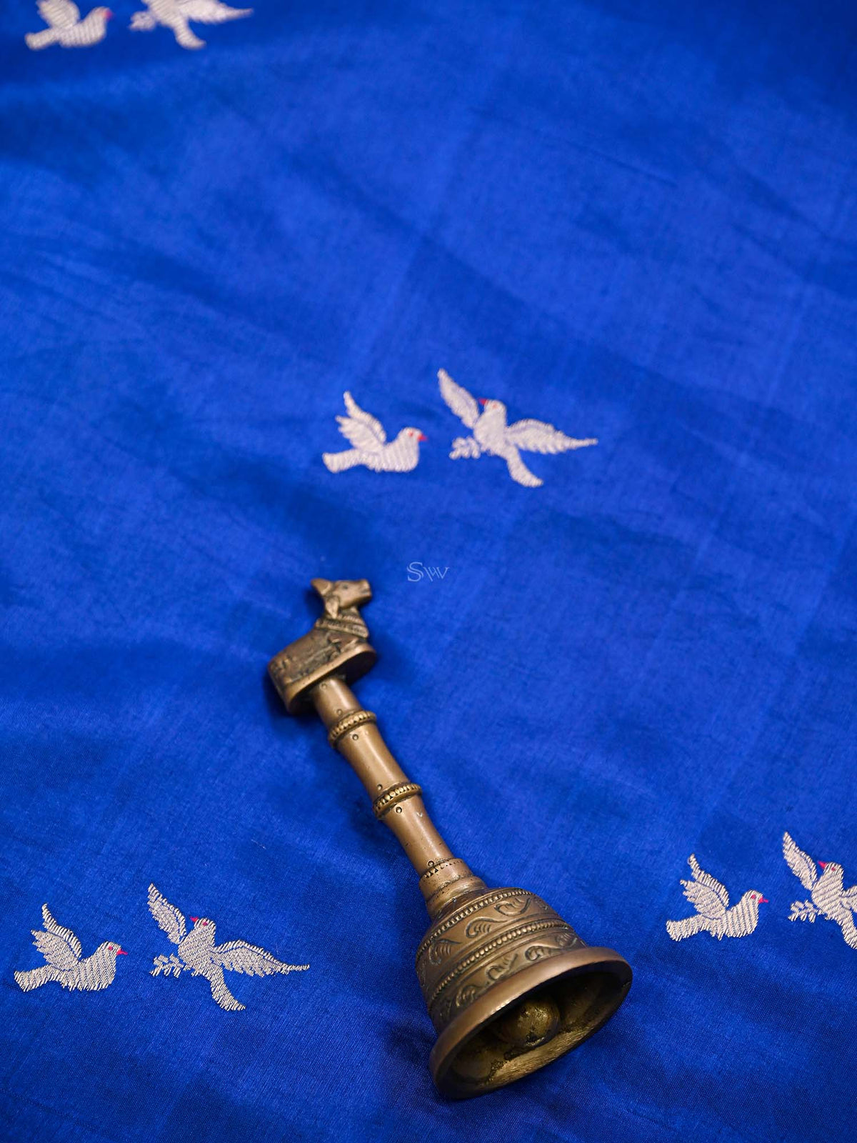 Blue Meenakari Katan Silk Handloom Banarasi Saree