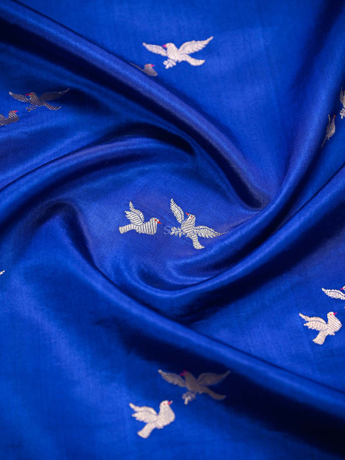 Blue Meenakari Katan Silk Handloom Banarasi Saree