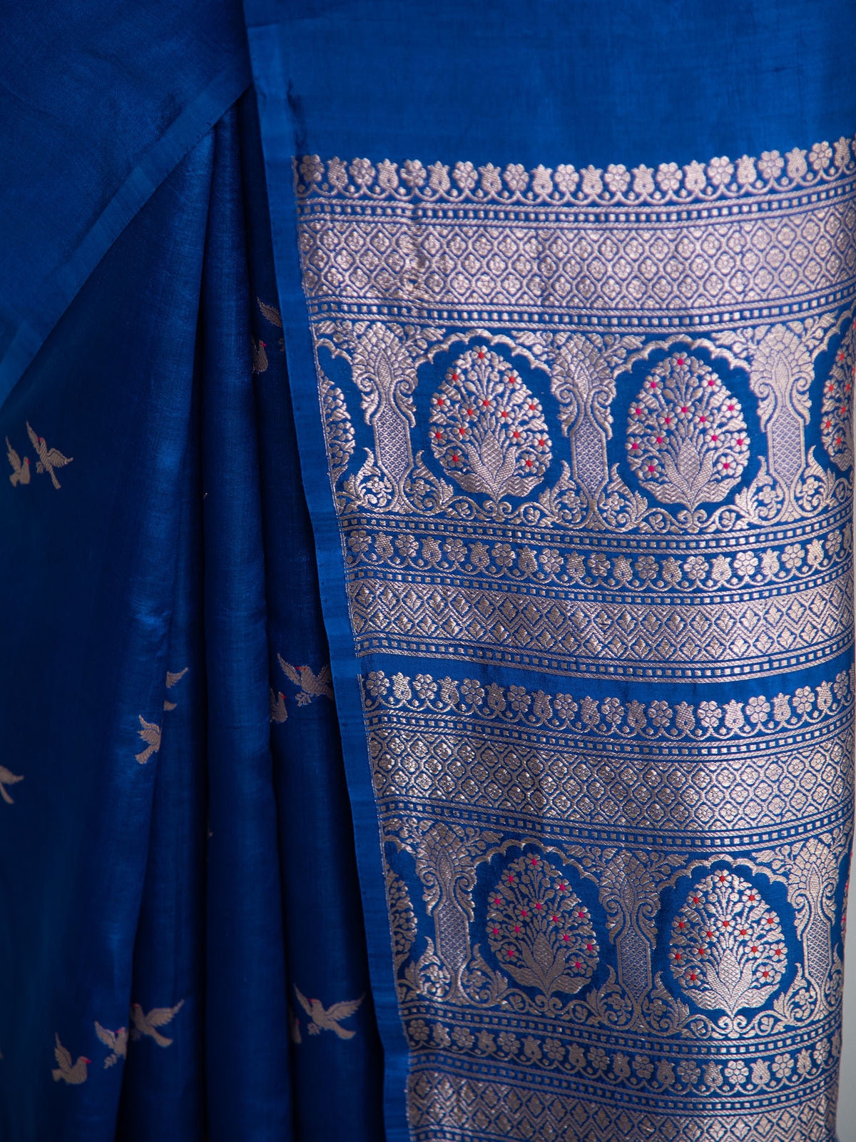 Blue Meenakari Pure Silk Handloom Banarasi Saree