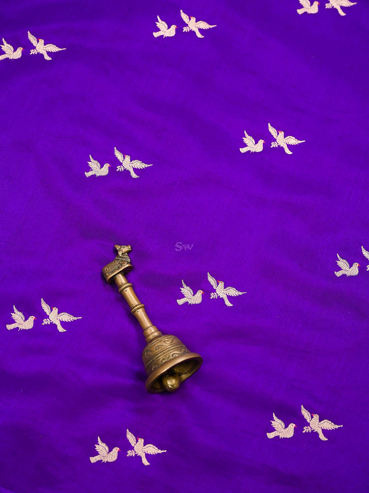 Purple Meenakari Katan Silk Handloom Banarasi Saree