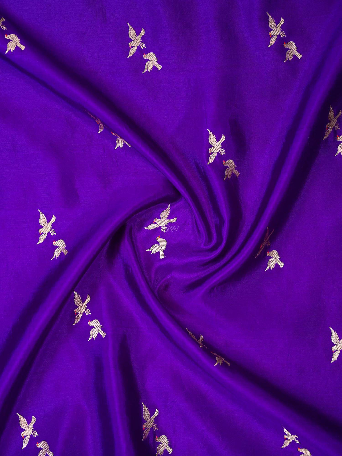 Purple Meenakari Katan Silk Handloom Banarasi Saree