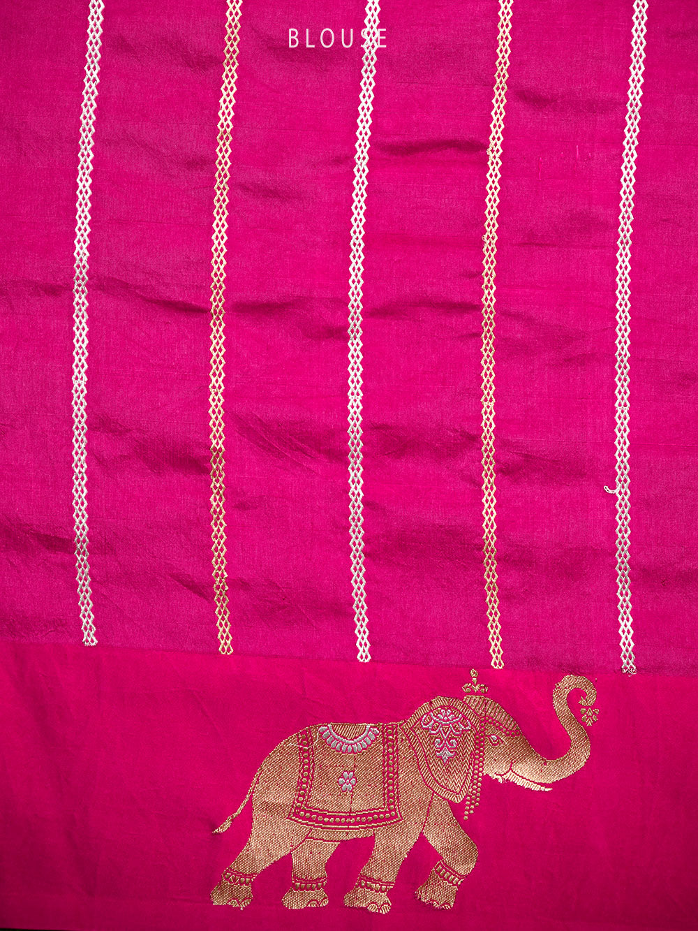 Magenta Booti Katan Silk Handloom Banarasi Saree