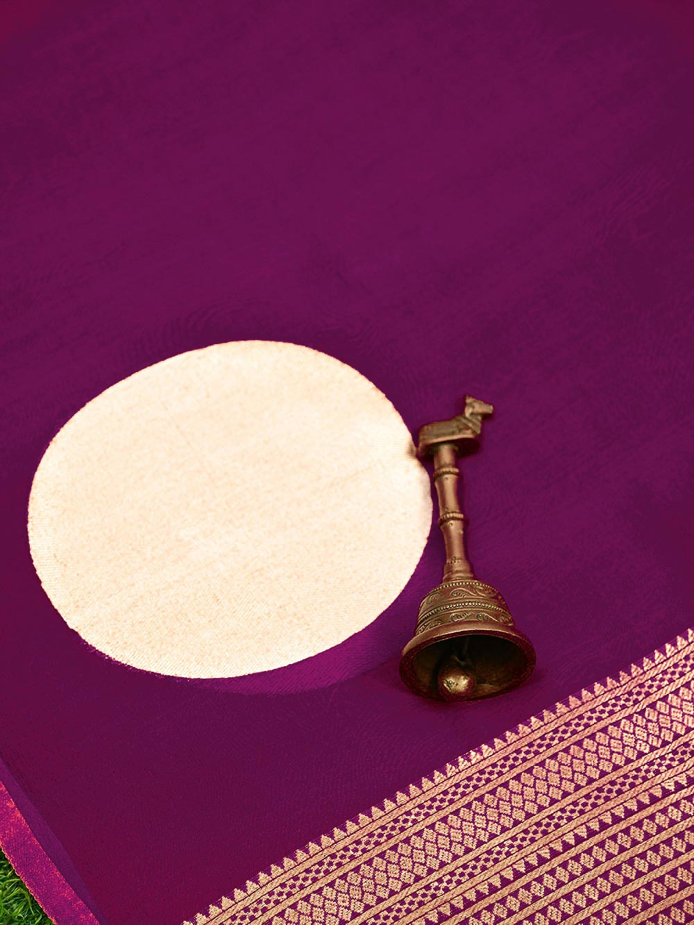 Dark Magenta Boota Pure Organza Silk Handloom Banarasi Saree - Sacred Weaves