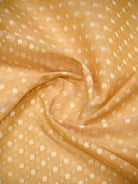 Pastel Orange Zari Cotton Saree - Sacred Weaves