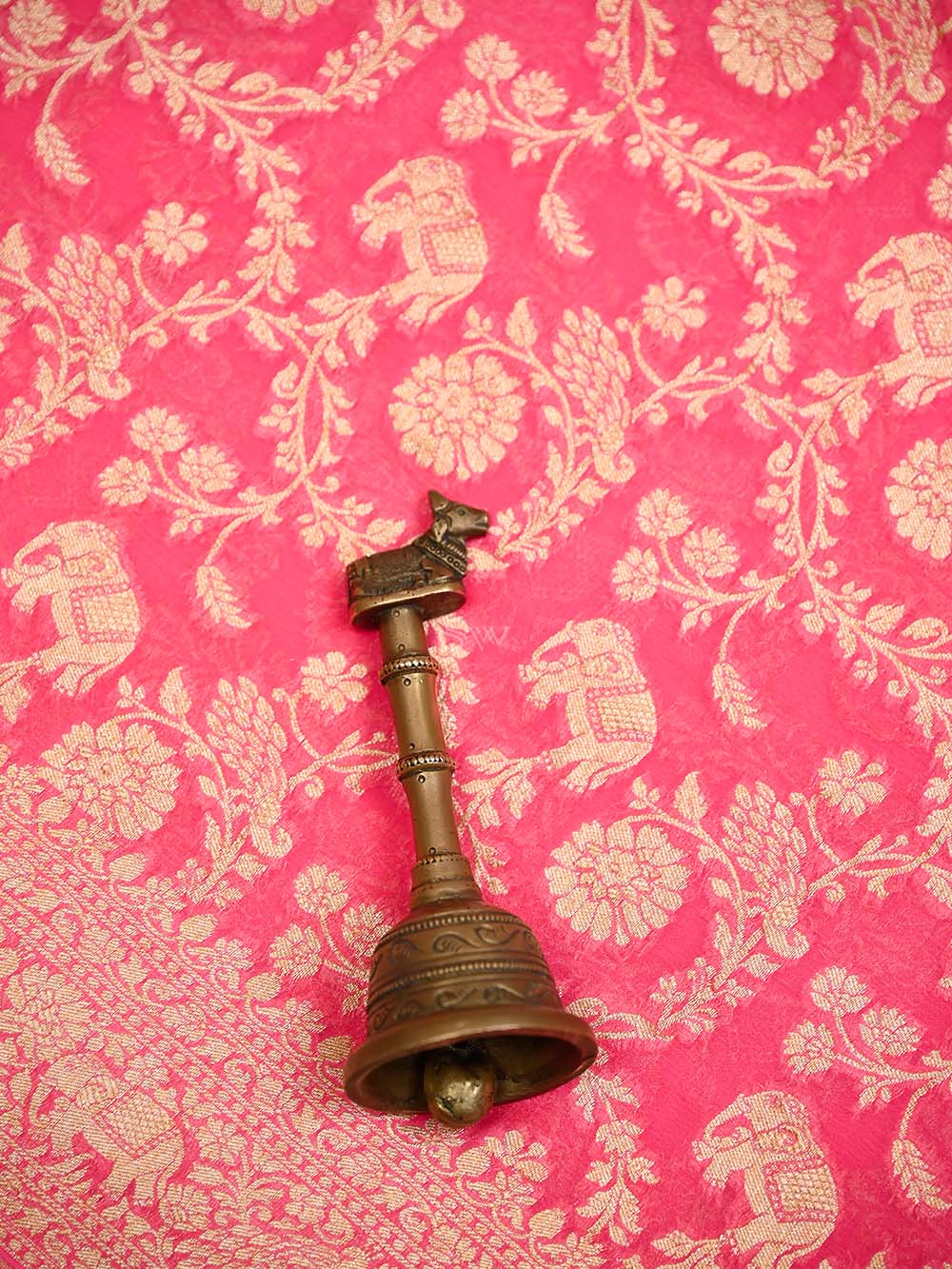 Pink Jaal Khaddi Georgette Handloom Banarasi Saree - Sacred Weaves