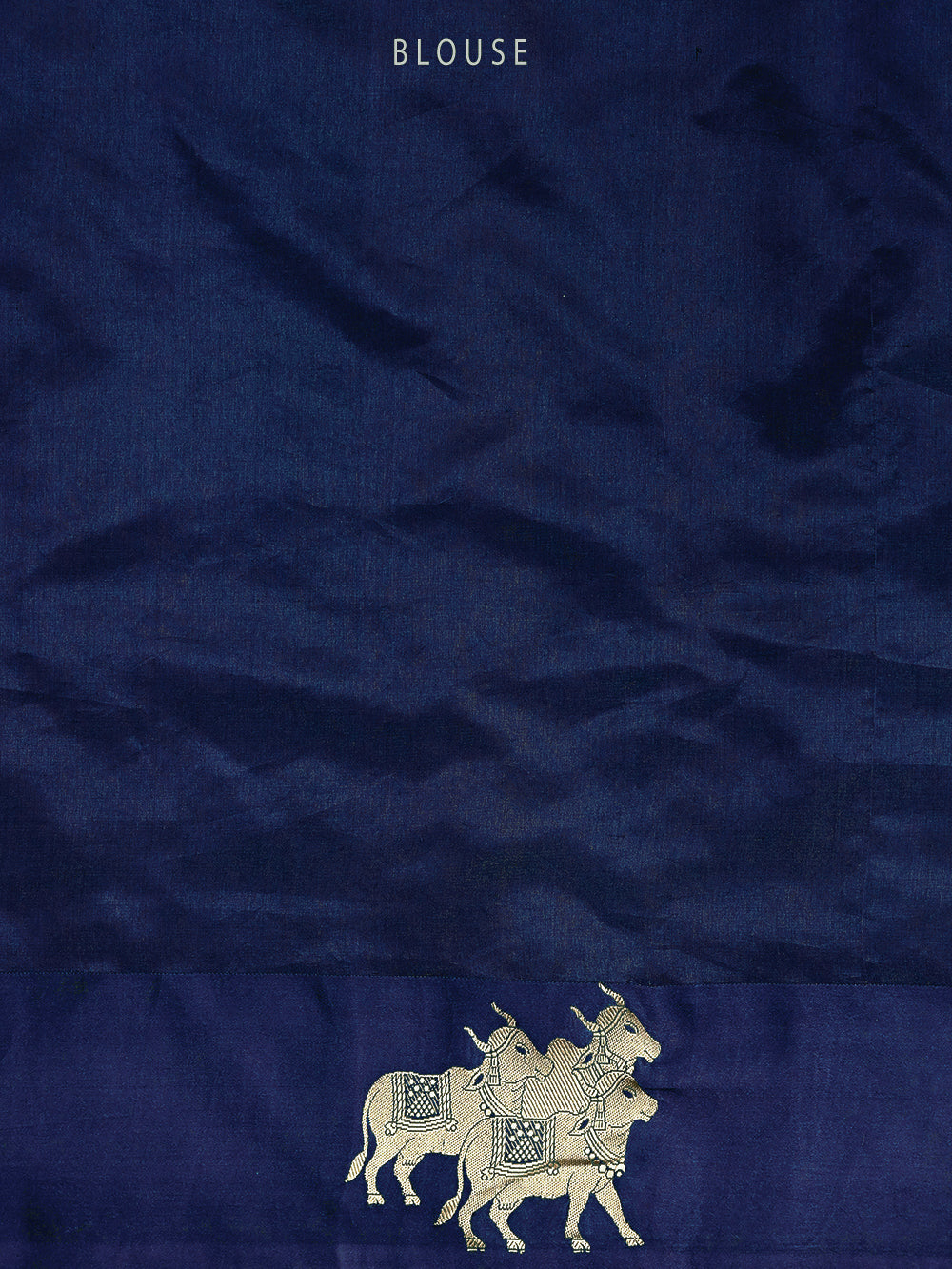 Blue Booti Pure Silk Handloom Banarasi Saree