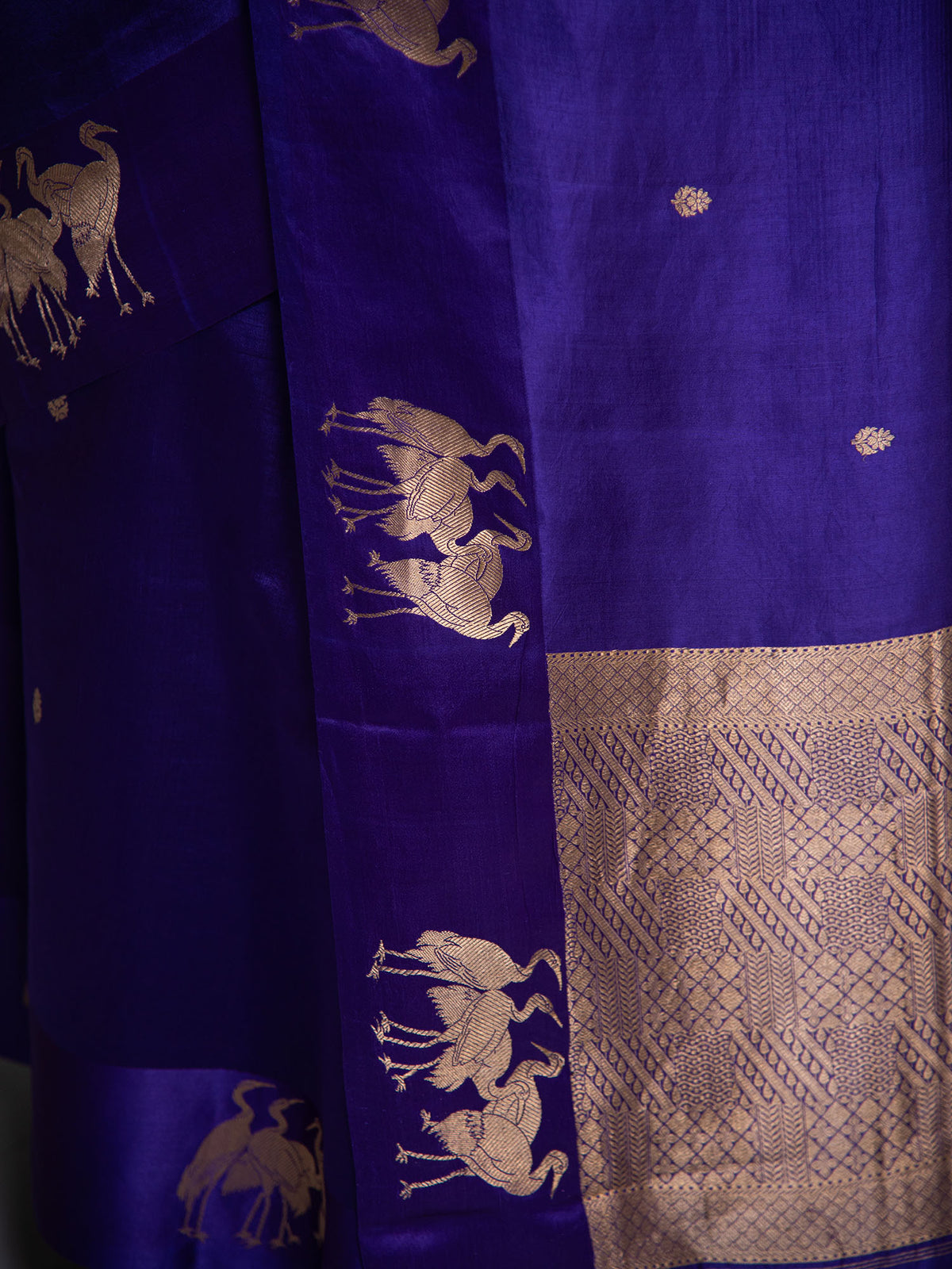Purple Booti Pure Silk Handloom Banarasi Saree